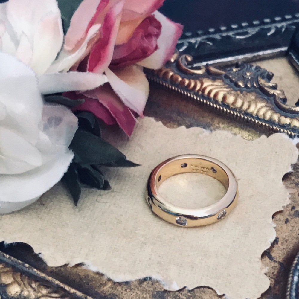 KATE SPADE • Set In Stone Gold Band Ring - Picture 6 of 6